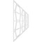 Ekena Millwork Set of Four Panels for 94 1/2"W x 32 1/4"H Greeley Fretwork Wainscot Wall Paneling WPKP16X01X47GLY - alternate 2